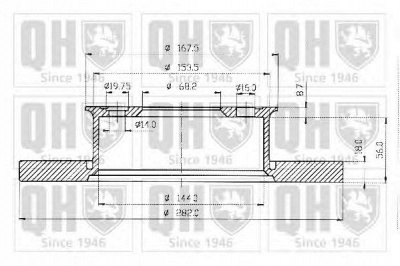 QUINTON HAZELL bdc4647 -  Тормозной диск